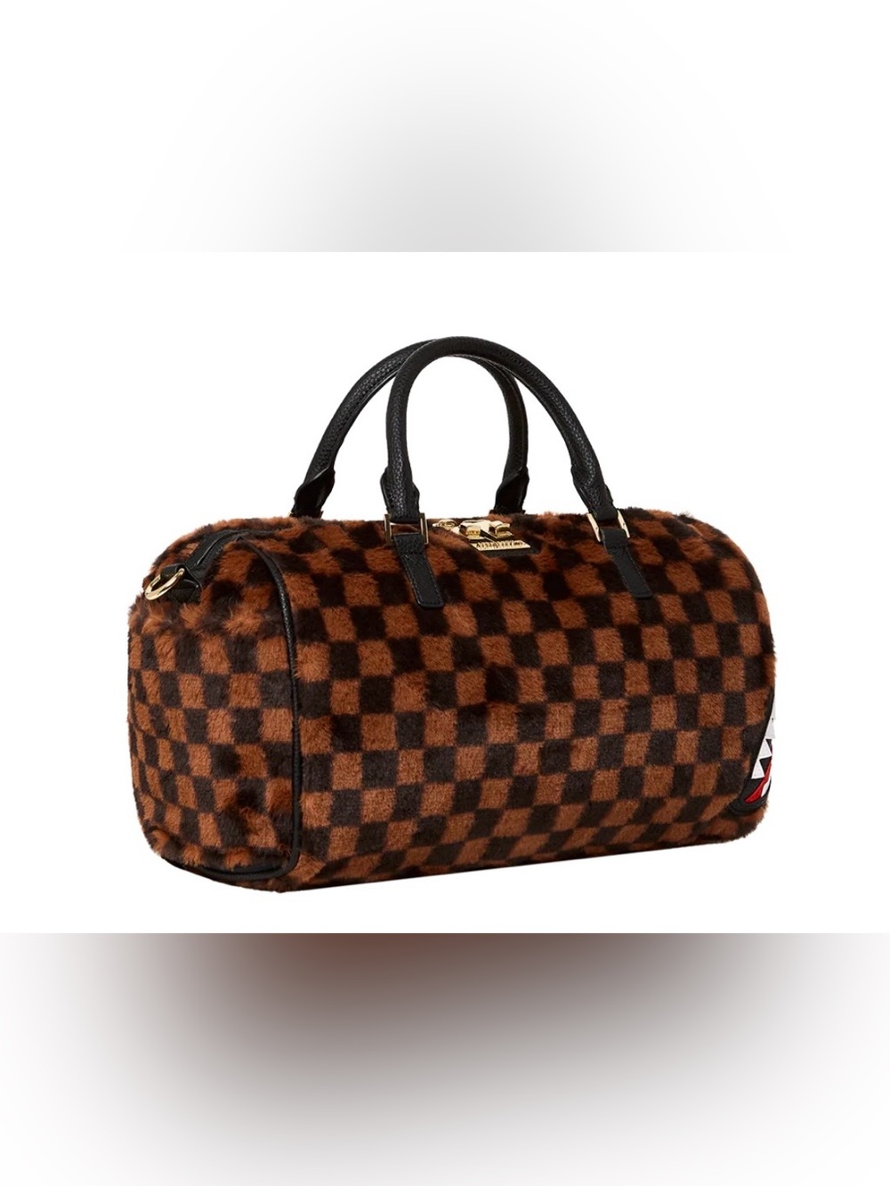 Rare Sprayground Women's Bauletto Fur Sharks In Paris Mini Duffle Bag NWT - Picture 3 of 9
